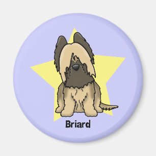 Kawaii Stern Briard Magnet