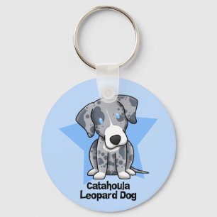 Kawaii Stern Catahoula Leopard-Hund Schlüsselanhänger