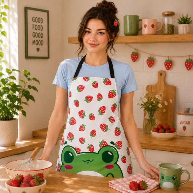 Kawaii Strawberry Frog Schürze (Von Creator hochgeladen)