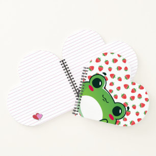 Kawaii Strawberry Frog Schürze Notizbuch