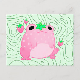 Kawaii Strawberry Frog Softcore Ankündigungspostkarte