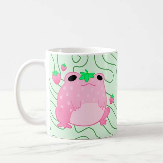 Kawaii Strawberry Frog Softcore Kaffeetasse (Links)