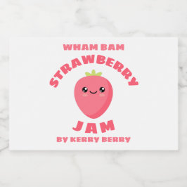 Kawaii Strawberry Jam Lebensmitteletikett