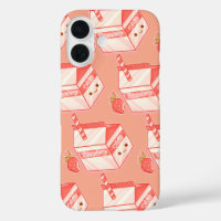 Kawaii Strawberry Milk Carton - Cute Aesthetic Art