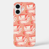 Kawaii Strawberry Milk Carton - Cute Aesthetic Art