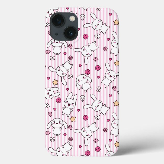Kawaii-Streifen Case-Mate iPhone Hülle (Rückseite)