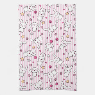 kawaii stripes Muster Handtuch