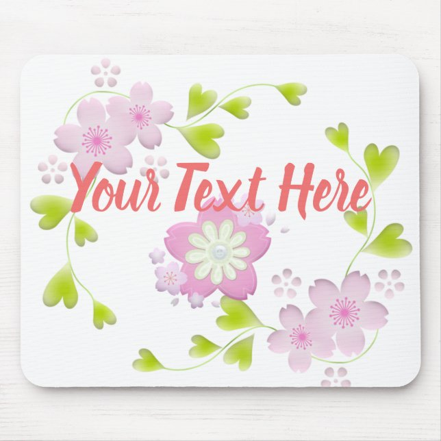 Kawaii Style Sakura Cherry Tree Blossom Mousepad (Vorne)