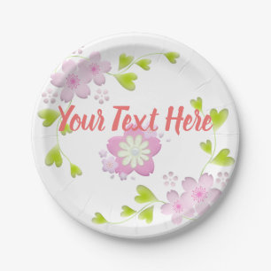 Kawaii Style Sakura Cherry Tree Blossom Pappteller