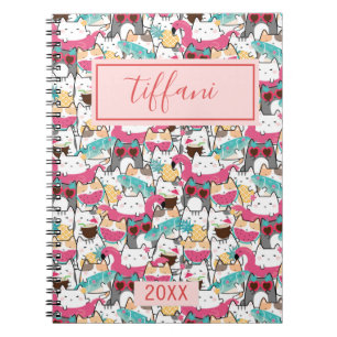 Kawaii Summer Niedlich Kitty Cats Notizblock
