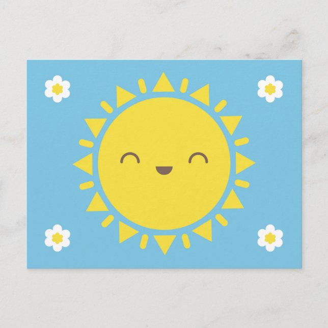 Kawaii Sunny Days Postkarte (Vorderseite)