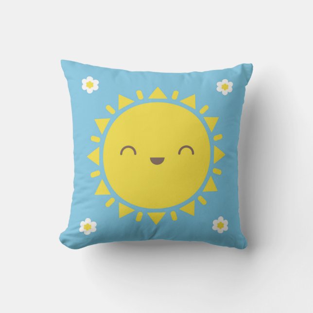 Kawaii Sunny Days Reversible Kissen (Vorderseite)