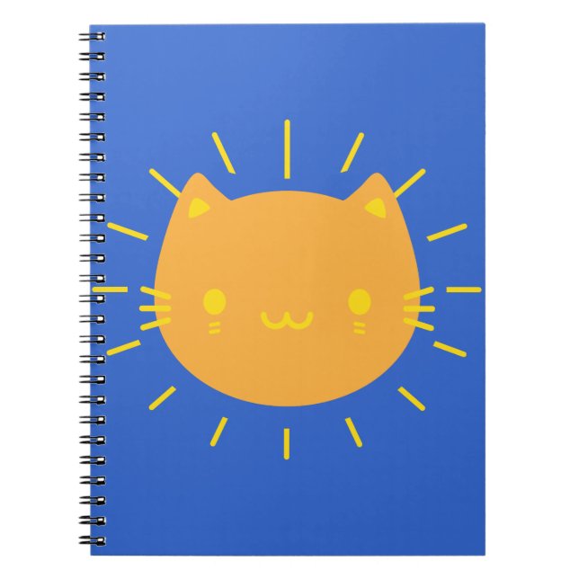 Kawaii Sunshine Cat Notizblock (Vorderseite)