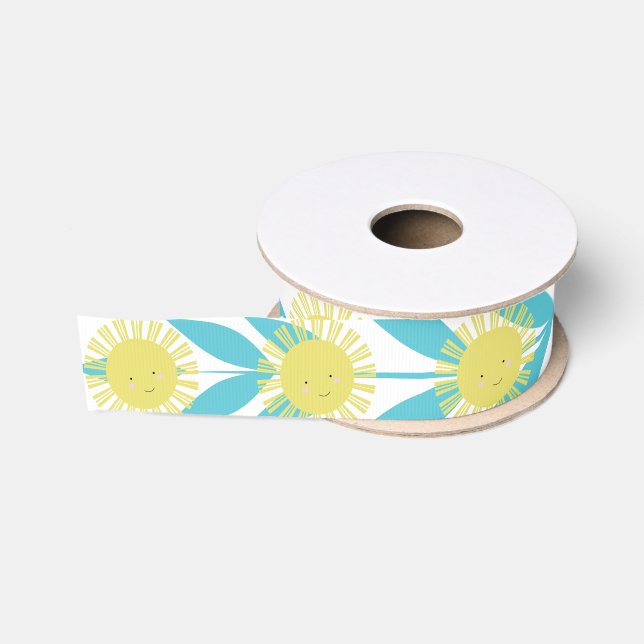 Kawaii Sunshine Grosgrain Ripsband (Spule)