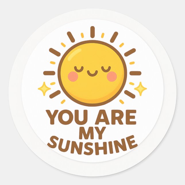 Kawaii Sunshine Sticker (Vorderseite)