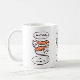 Kawaii Sushi Cat Spaß Kaffeetasse