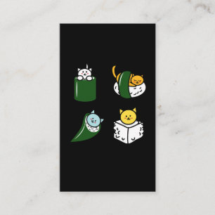 Kawaii Sushi-Katzen-Liebhaber-Katzen-Themed Visitenkarte