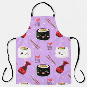Kawaii Sushi Pattern Schürze