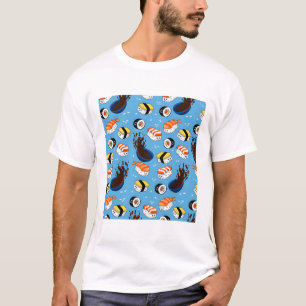 Kawaii Sushi Pattern T-Shirt