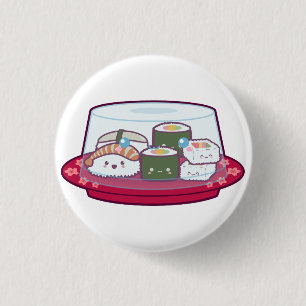 Kawaii Sushi-Platte Button