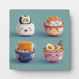 Kawaii Sushi & Ramen Crew Fotoplatte