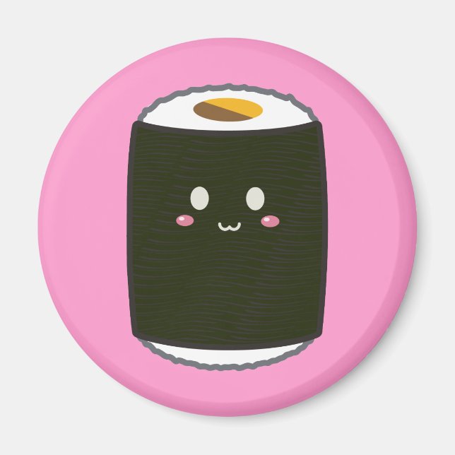 Kawaii Sushi Roll Magnet (Vorne)