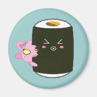 Kawaii Sushi Roll mit Nadel the Cat