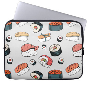 Kawaii Sushi Rolls Muster Slip-On Sneakers Laptopschutzhülle