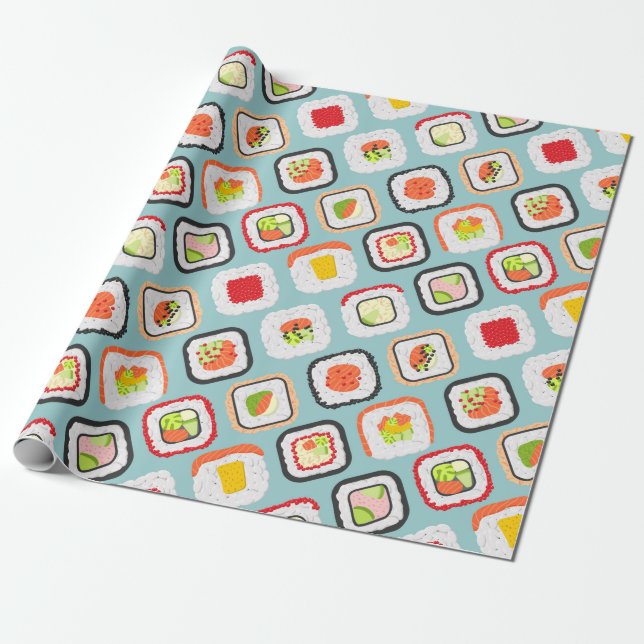 Kawaii Sushi Wrapping Paper Geschenkpapier (Ungerollt)
