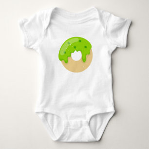 Kawaii Süße Donut Grüne Kleeblattglasur St Paddy Baby Strampler