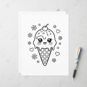Kawaii süße Eiscreme-Kegel-Färbung