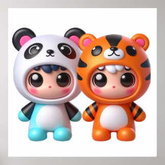Kawaii Süße Puppen-Wandkunstposter für Mädchenzimm Poster
