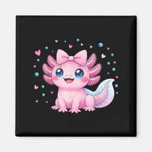 Kawaii Süßer Axolotl Coquette Bow Frauen Mädchen K Magnet