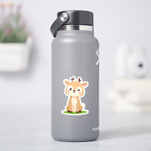 Kawaii Süßer Hirsch Aufkleber  (HydroFlask)