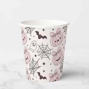 Kawaii Süßer Rosa Gruseliger Halloween-Stil Pappbecher