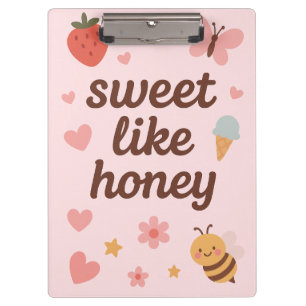 Kawaii Süßes Mädchen Rosa Biene Ästhetik – Süßes D Klemmbrett