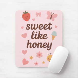 Kawaii Süßes Mädchen Rosa Biene Ästhetik – Süßes D Mousepad