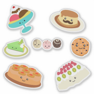 Kawaii Süßigkeitens-und Leckerei-Aufkleber-Set Aufkleber