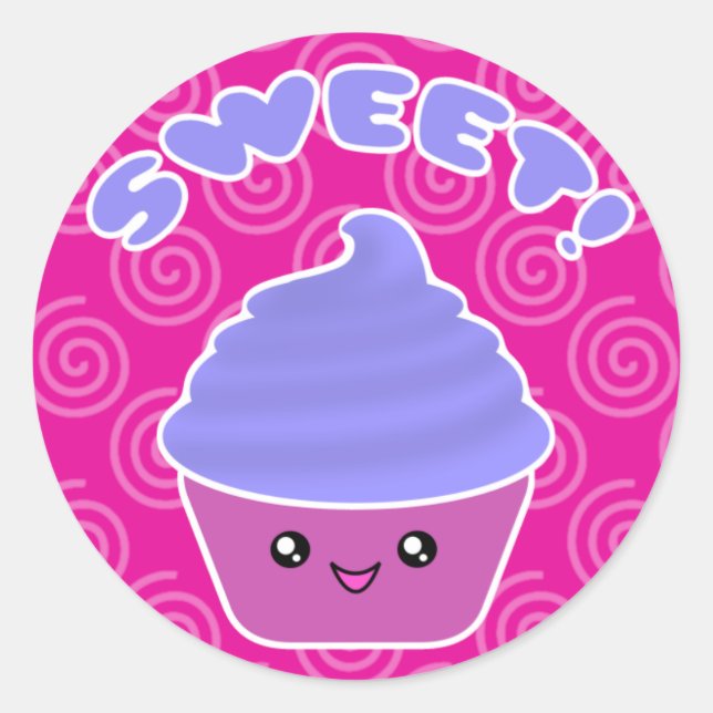 Kawaii Sweet Cupcake Stickers (Vorderseite)