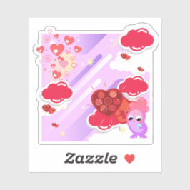 Kawaii Sweet Heart Schokoladenbox Fantasy Aufkleber