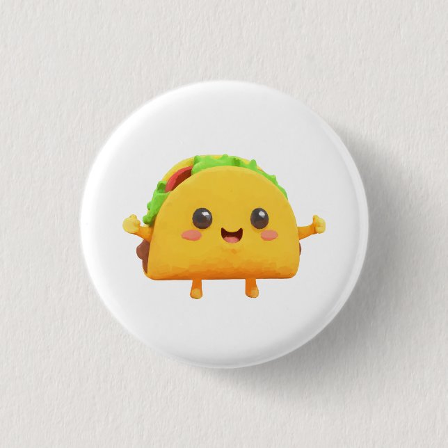 Kawaii Taco Button (Vorderseite)