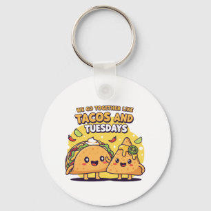 Kawaii Taco & Nacho Wir passen zusammen wie Taco Schlüsselanhänger