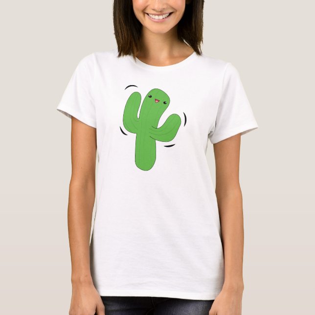Kawaii Tanzen-Kaktust-shirt T-Shirt (Vorderseite)