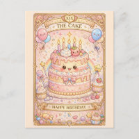 Kawaii Tarot Geburtstag „Der Kuchen“ Pastell süß
