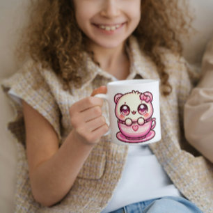 Kawaii Teddy Bear im Cup Kaffeetasse
