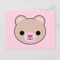 Kawaii Teddy Bear Niedlich Postcard