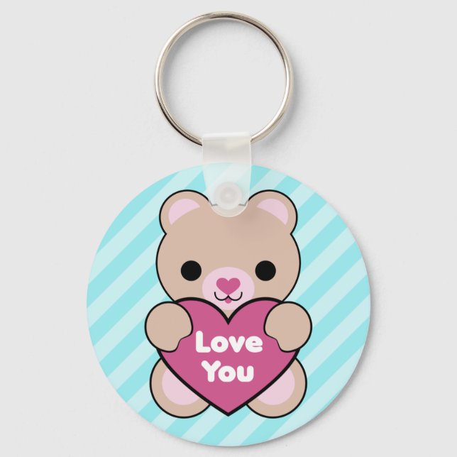 Kawaii Teddy Bear Schlüsselanhänger (Vorderseite)