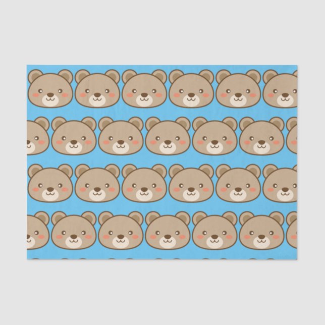 Kawaii Teddy Bear Seidenpapier (Vorderseite)