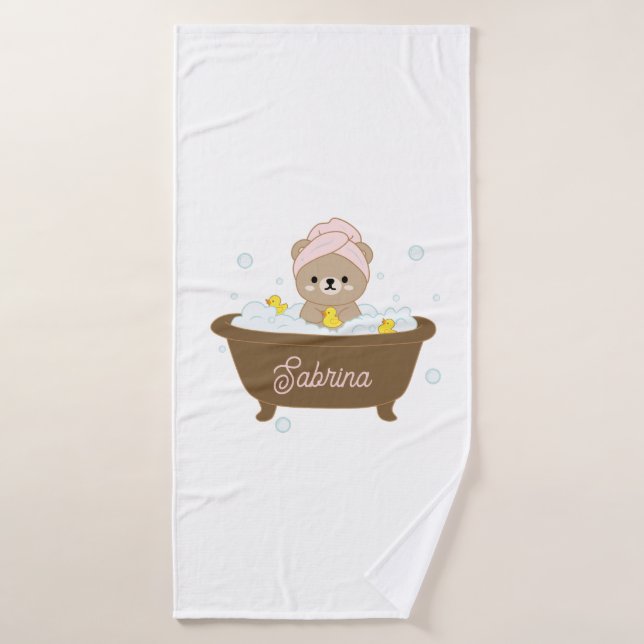 Kawaii Teddy Bear Towel (Serviette de bain)