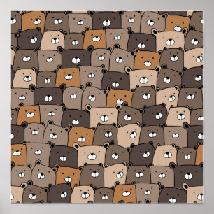 Kawaii teddy Bears Poster